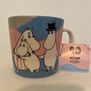 Moomin Family Arabia Finland 80 Anniversary Home At Last Mug Pink Nwt New Tags